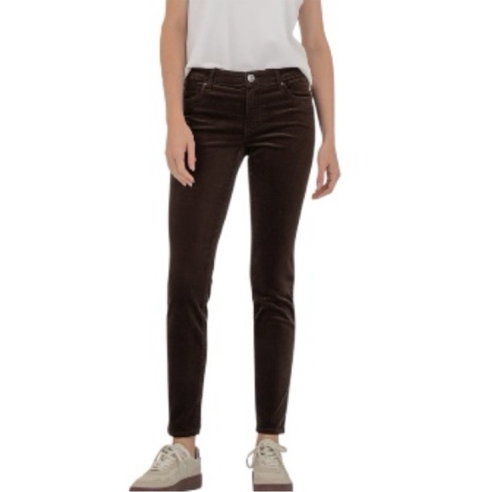 Kut From The Kloth Diana Corduroy Pants Chocolate Brown Size 6 EUC